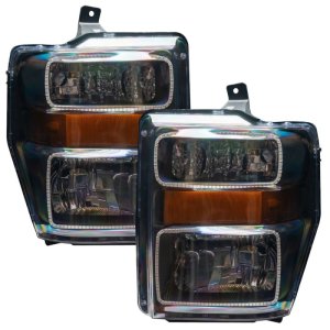 Ford F350 Headlight Assemblies - ORACLE Lighting - ColorSHIFT w/ BC1 Controller - Black - `08-`10 Ford F350 Headlight Assemblies - ORACLE Lighting - ColorSHIFT w/ BC1 Controller - Black - `08-`10